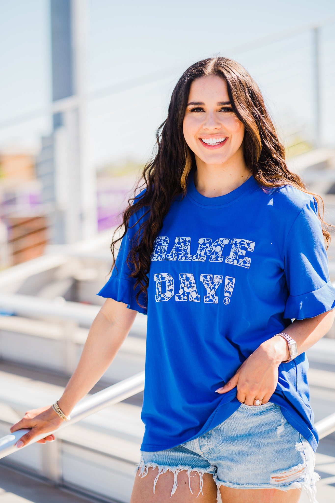 Game royal blue store shirt