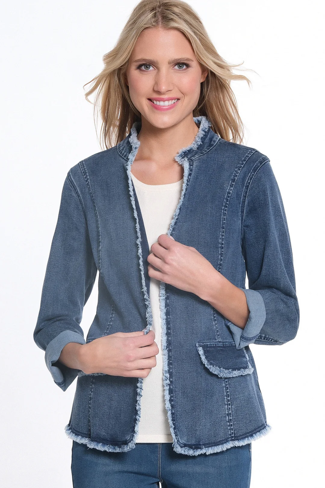 Denim jacket stand up collar best sale