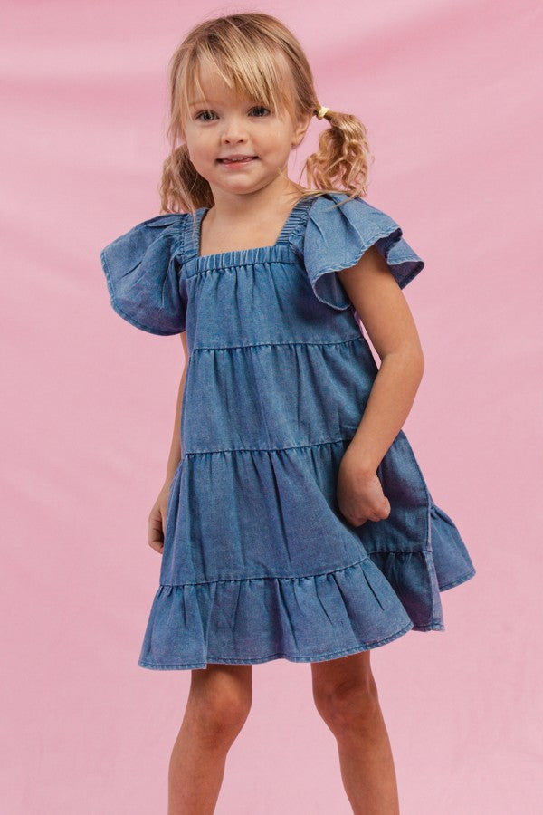 Blue jean dress little on sale girl