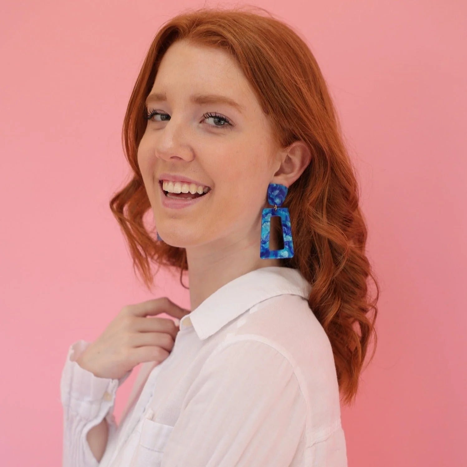 Kennedy- Cobalt Blue Earrings