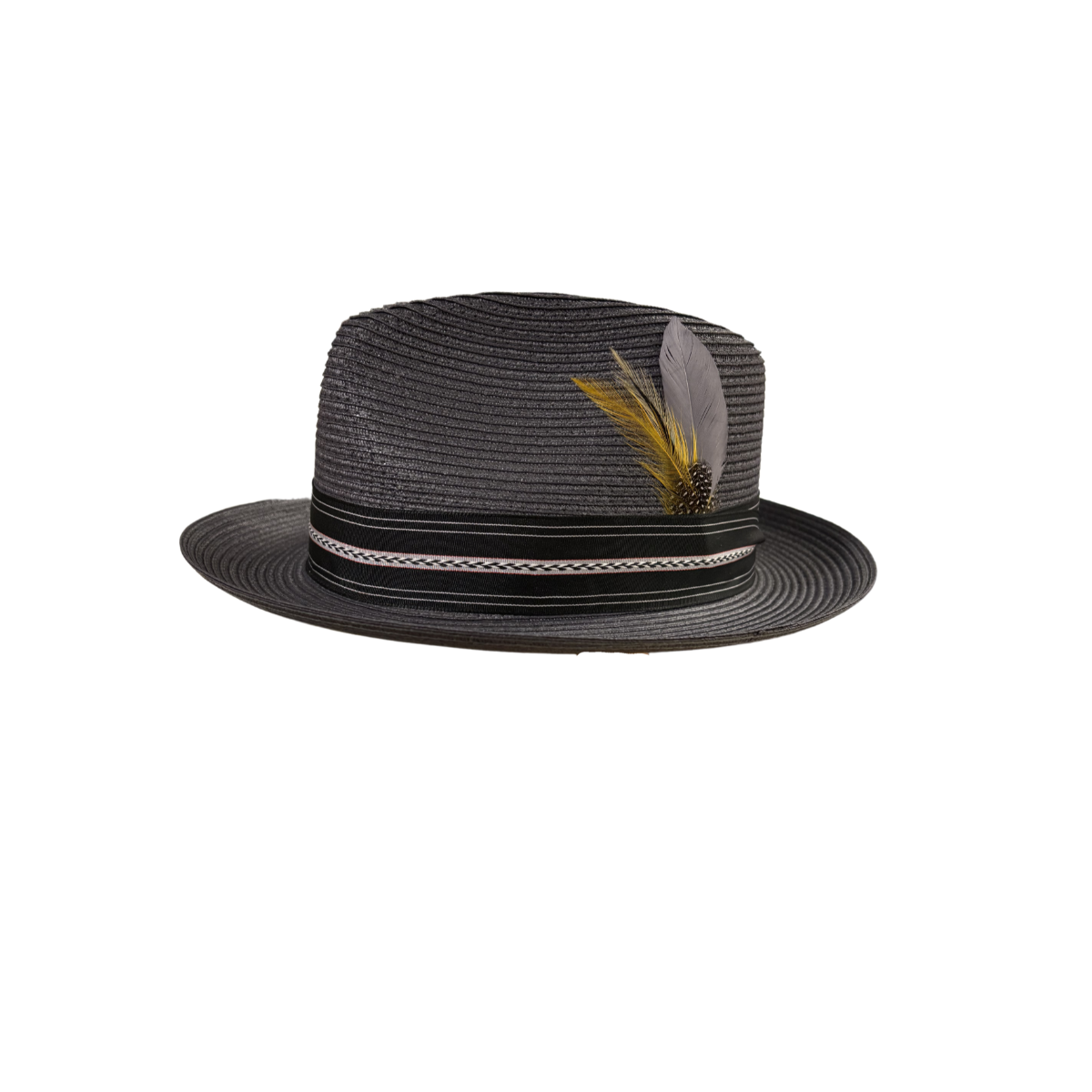 Pinzano Grey Pinched Milan Straw Hat