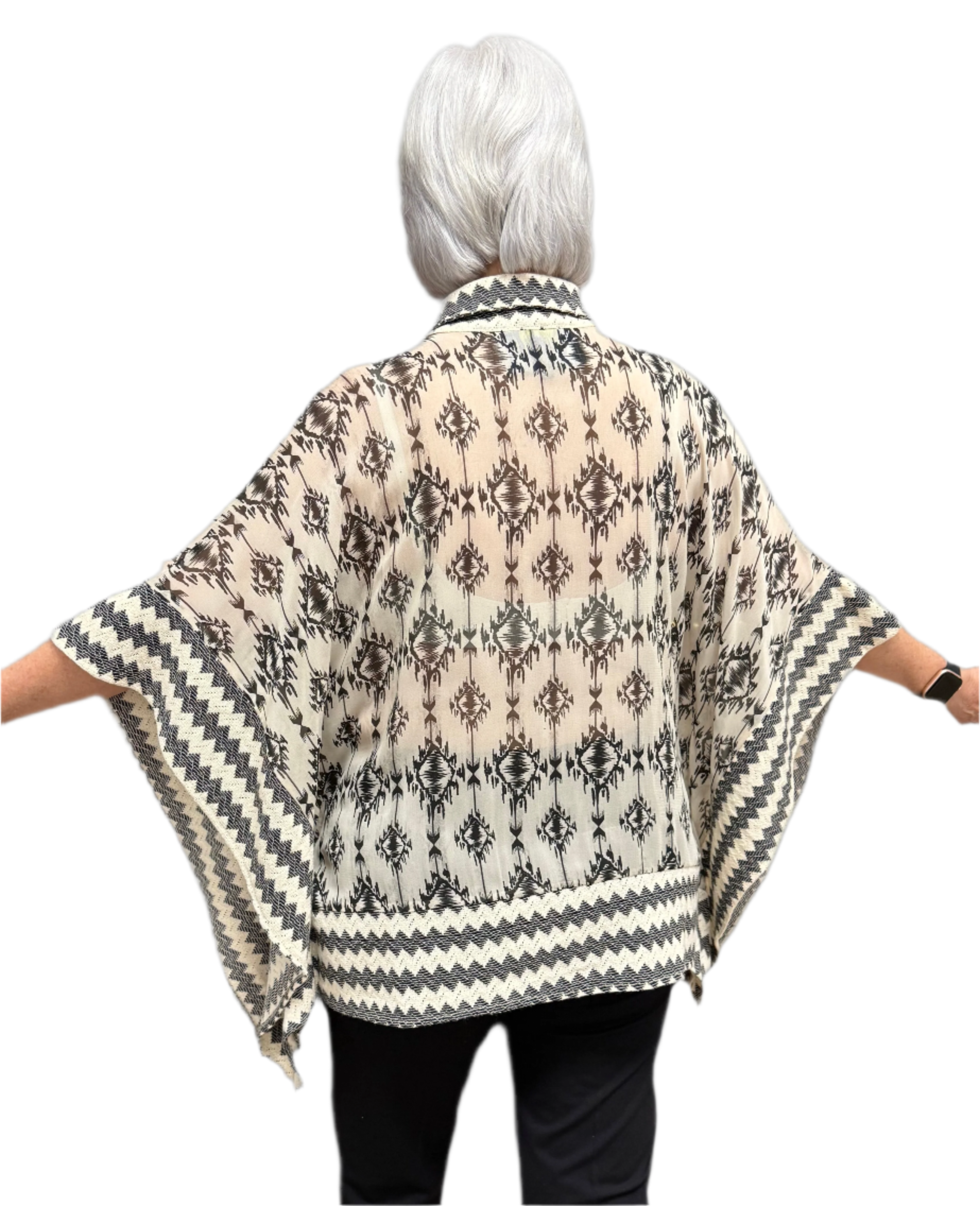 The Tucson Southwest-Inspired Poncho Style Blouse by Vintage Collection