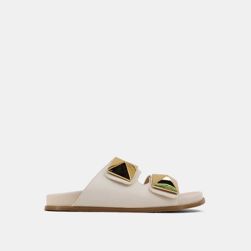 Bernarda Beige Slide by SHU SHOP