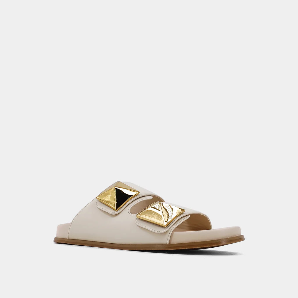 Bernarda Beige Slide by SHU SHOP