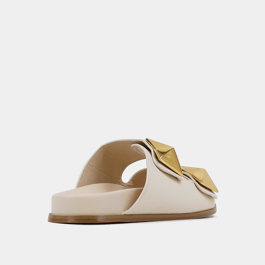 Bernarda Beige Slide by SHU SHOP