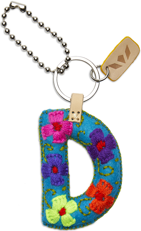 TURQUOISE FELT ALPHABET CHARMS