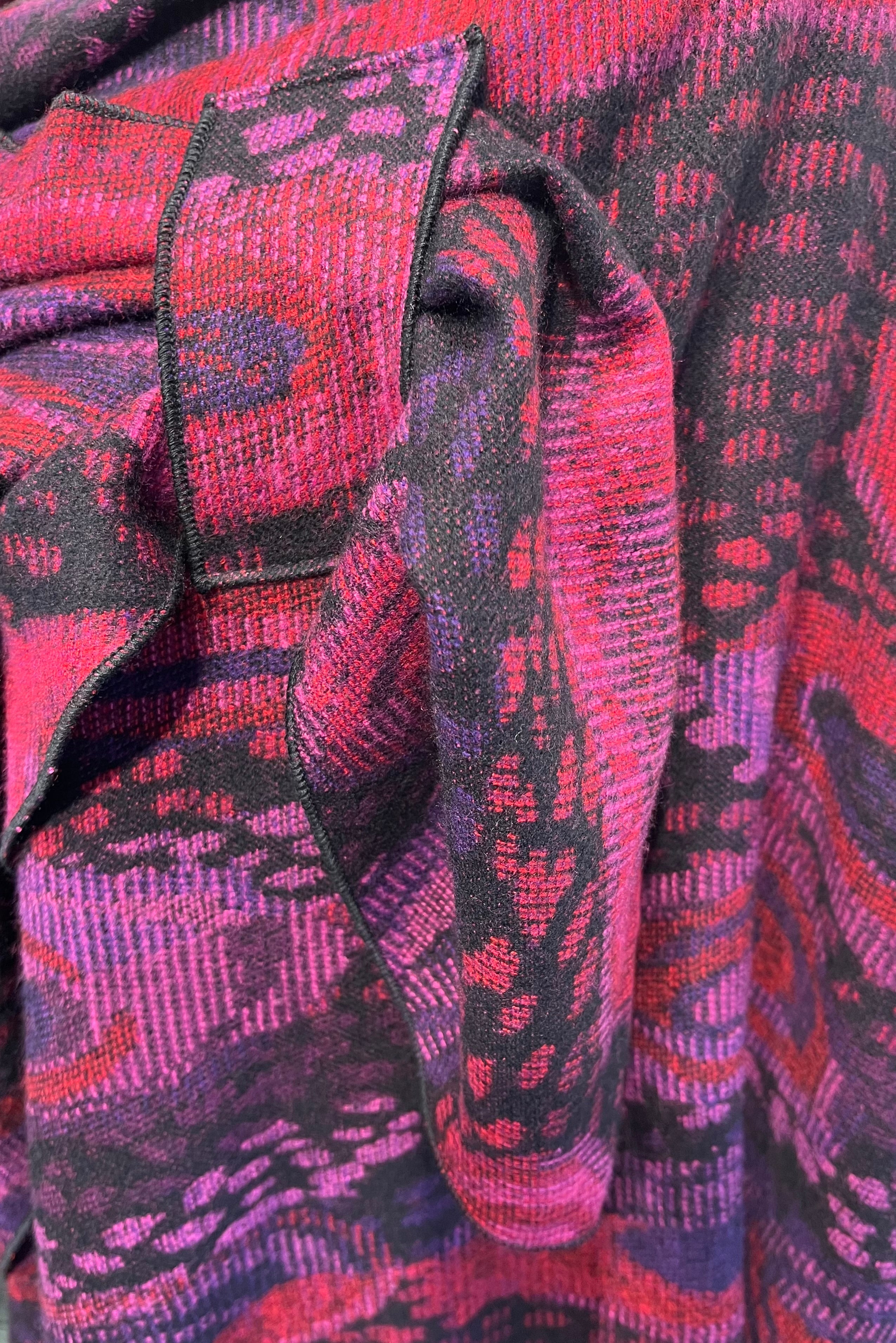 Magenta Mix  Reversible Cashmere Shawl