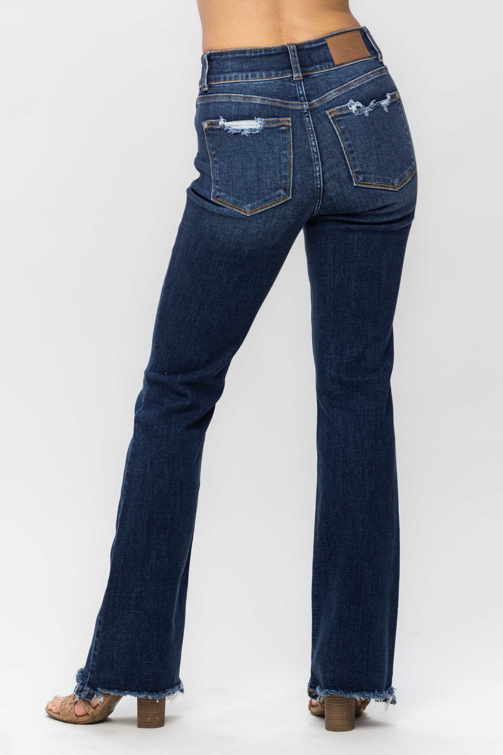 Frayed Hem Bootcut Jeans Cheap Sale | bellvalefarms.com