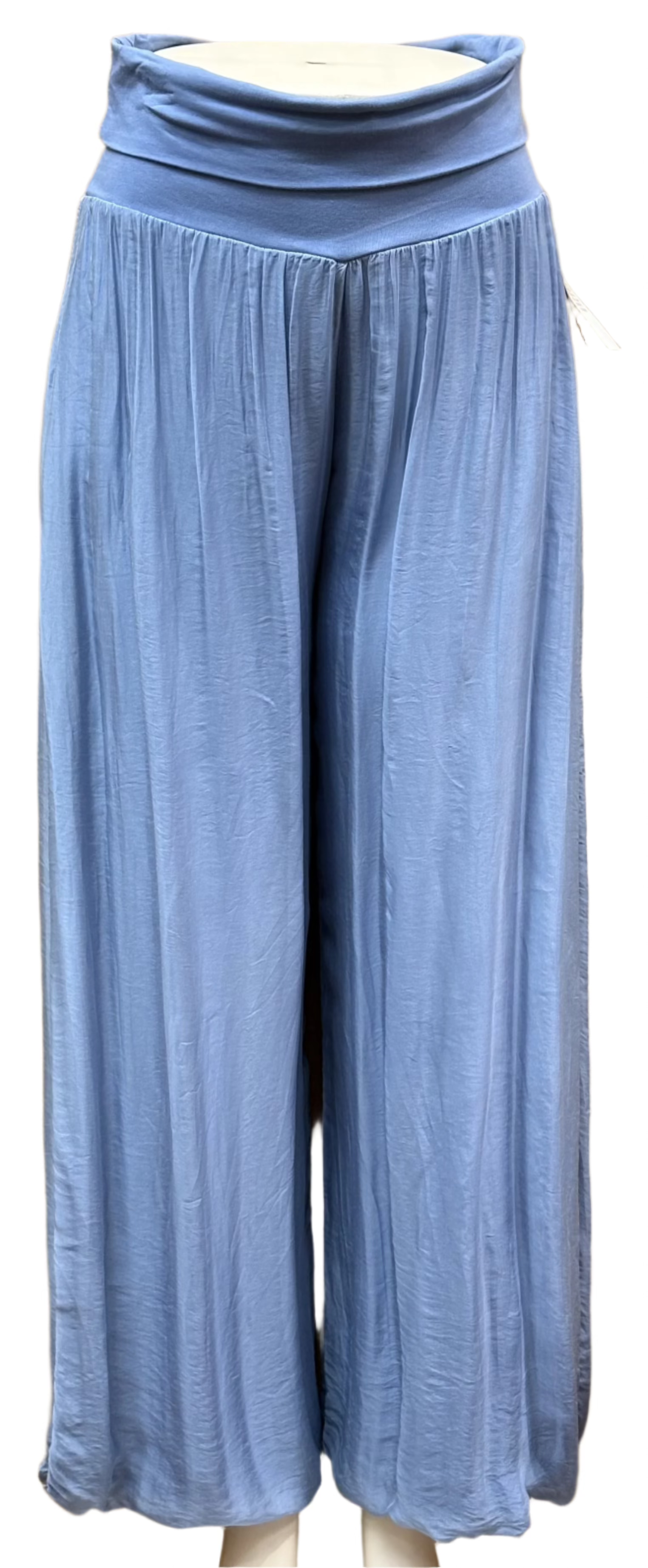 Blue 100% Washable Silk Pant