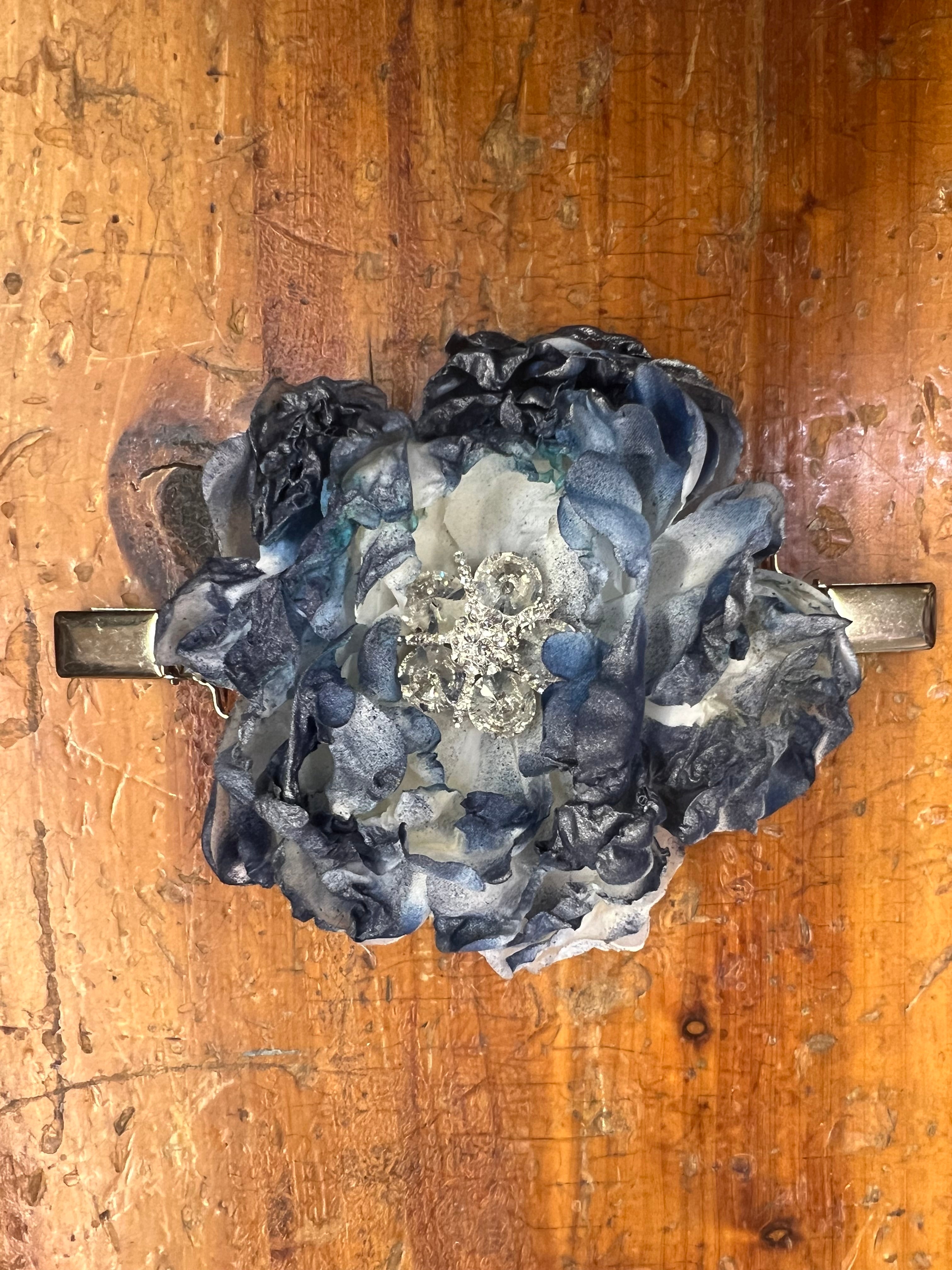 Denim Blue Flower Cinch Clip by A Rare Bird