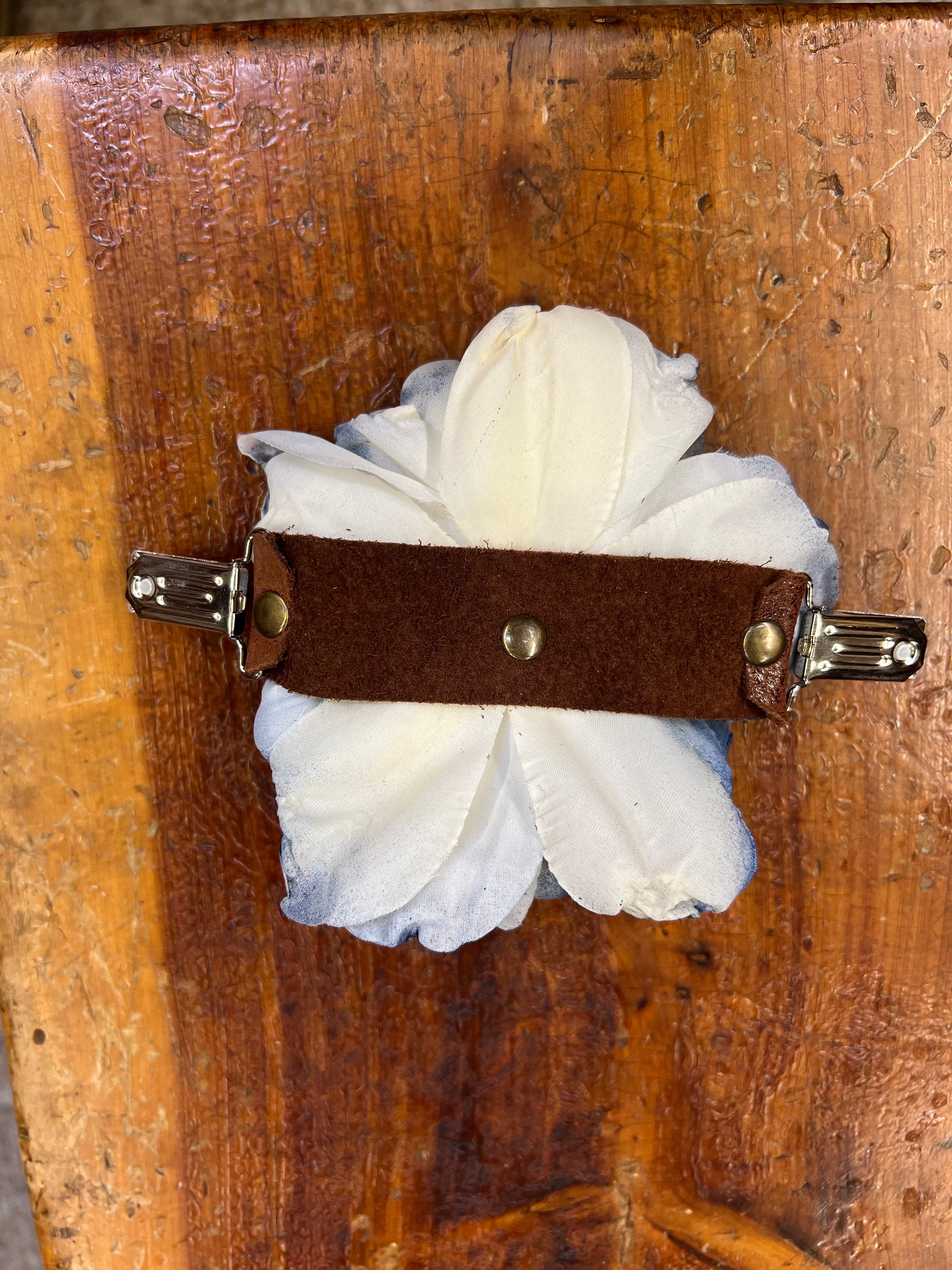 Denim Blue Flower Cinch Clip by A Rare Bird