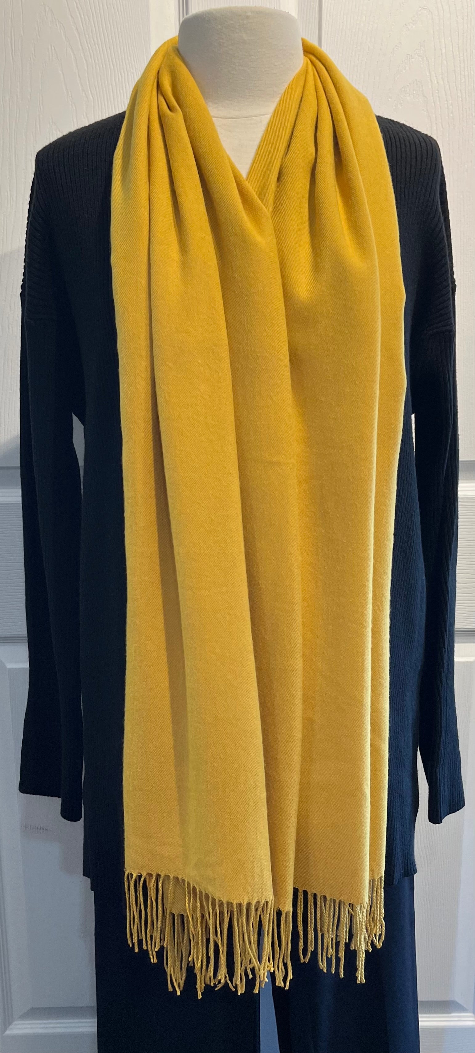 Mustard 100% Cashmere Restaurant Wrap/Scarf