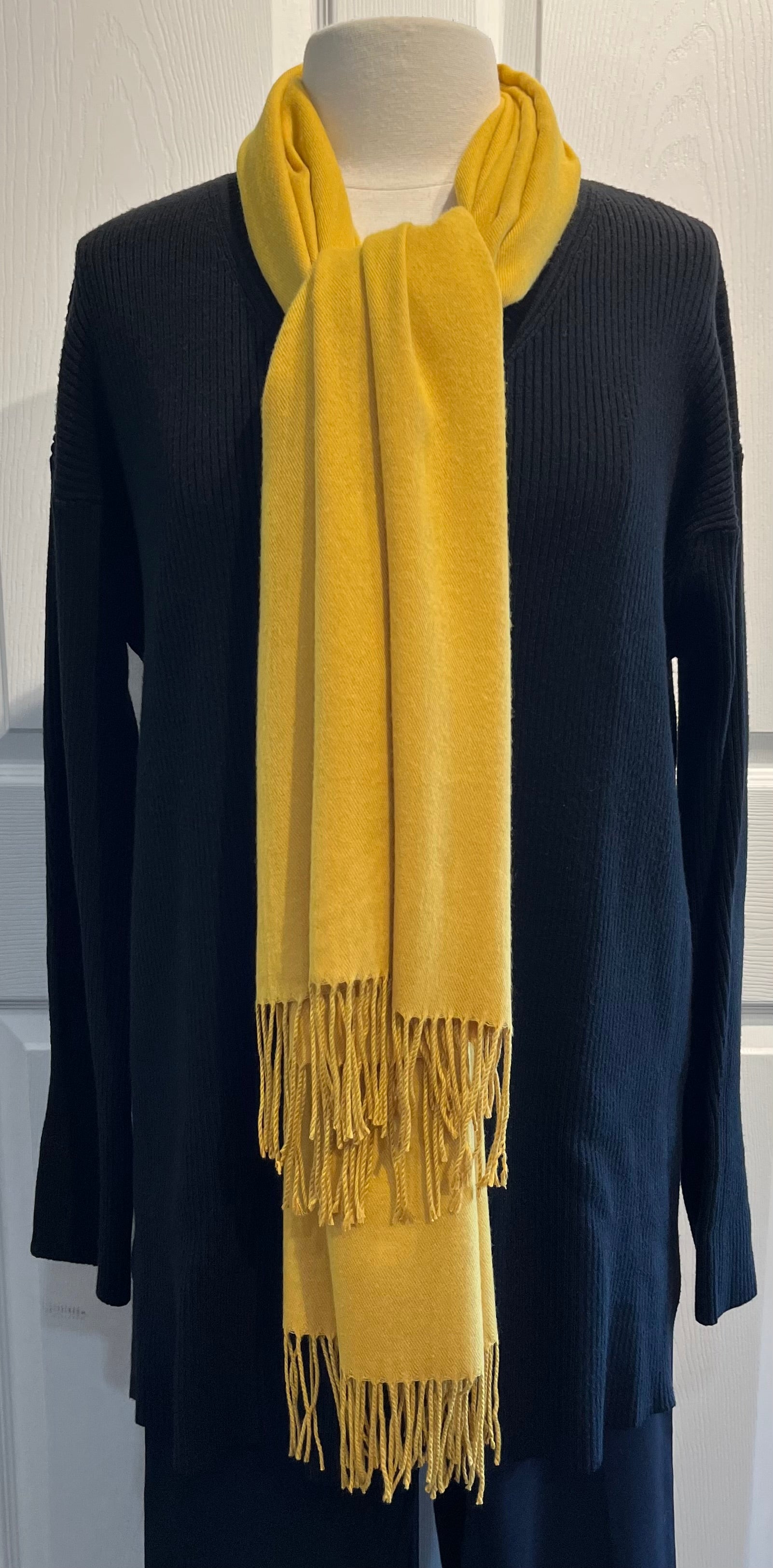 Mustard 100% Cashmere Restaurant Wrap/Scarf