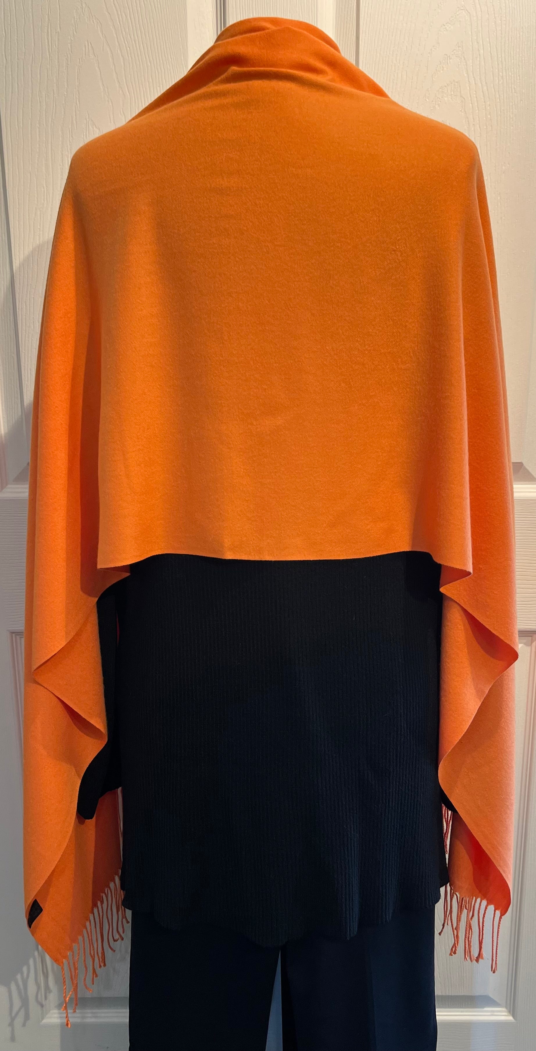 Orange 100% Cashmere Restaurant Wrap/Scarf