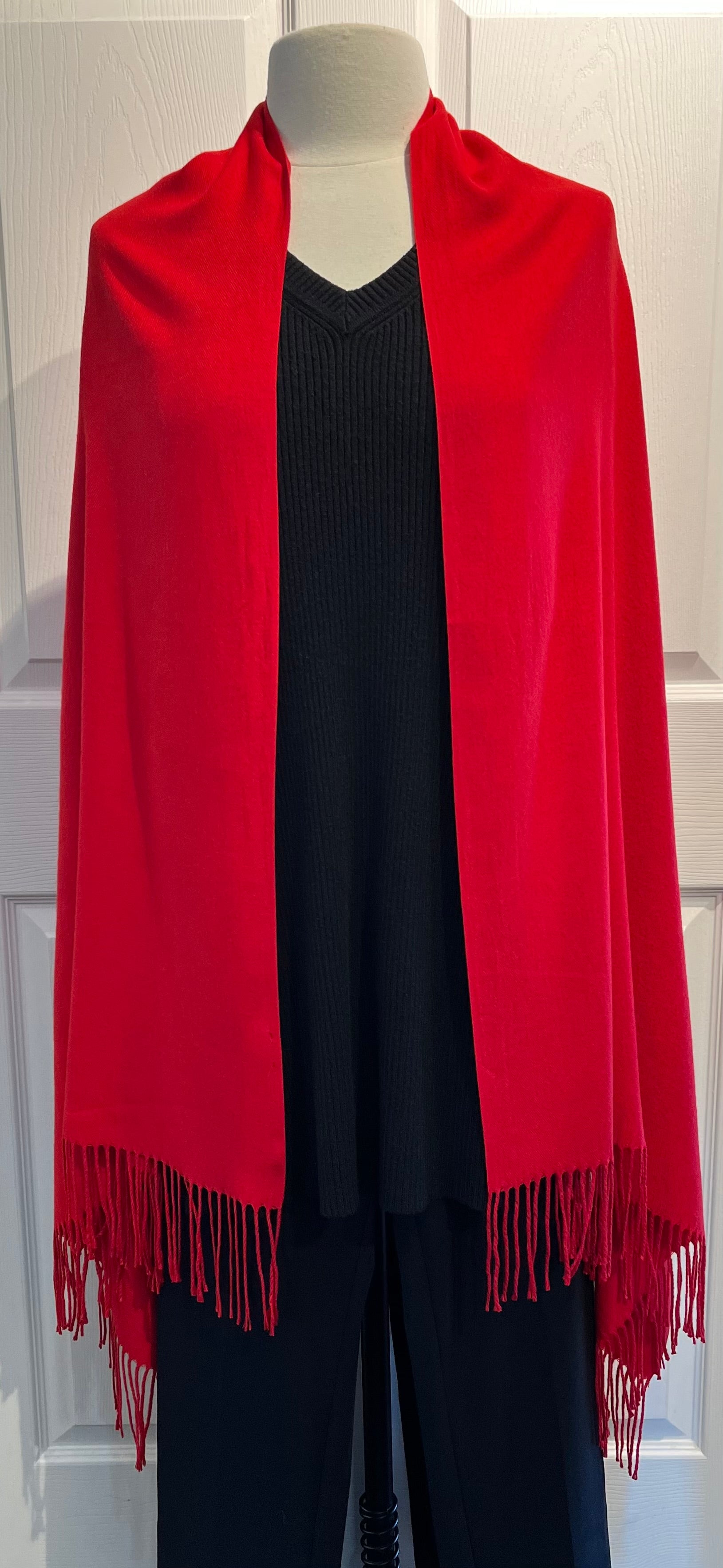 Red 100% Cashmere Restaurant Wrap/Scarf