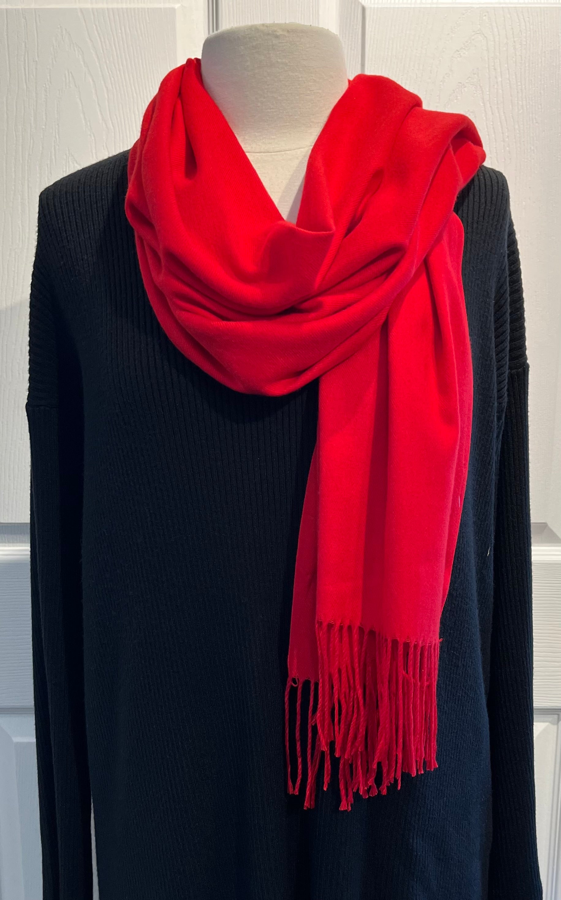 Red 100% Cashmere Restaurant Wrap/Scarf