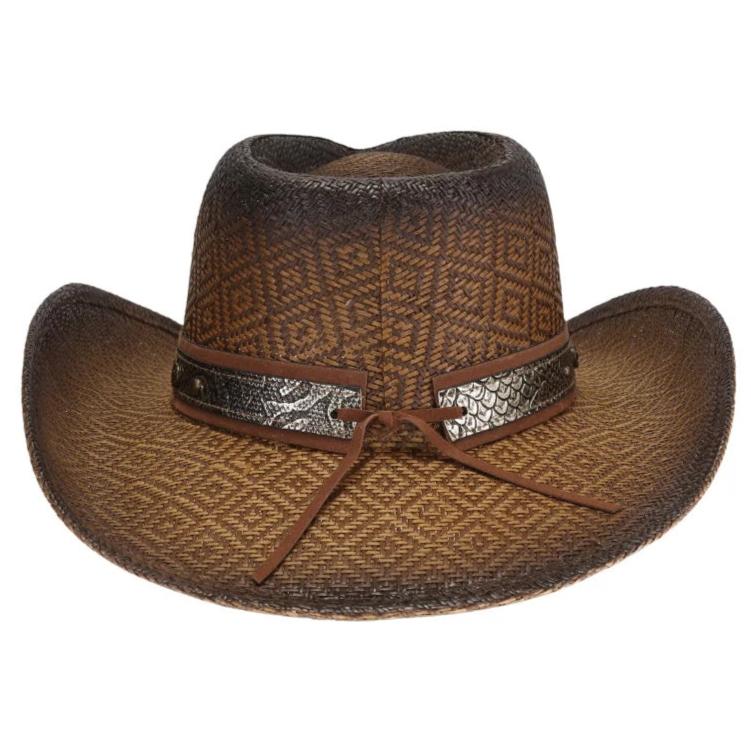 Dark Brown Straw Hat