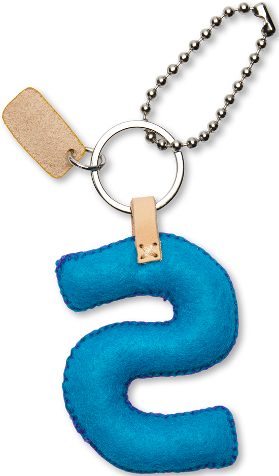 TURQUOISE FELT ALPHABET CHARMS