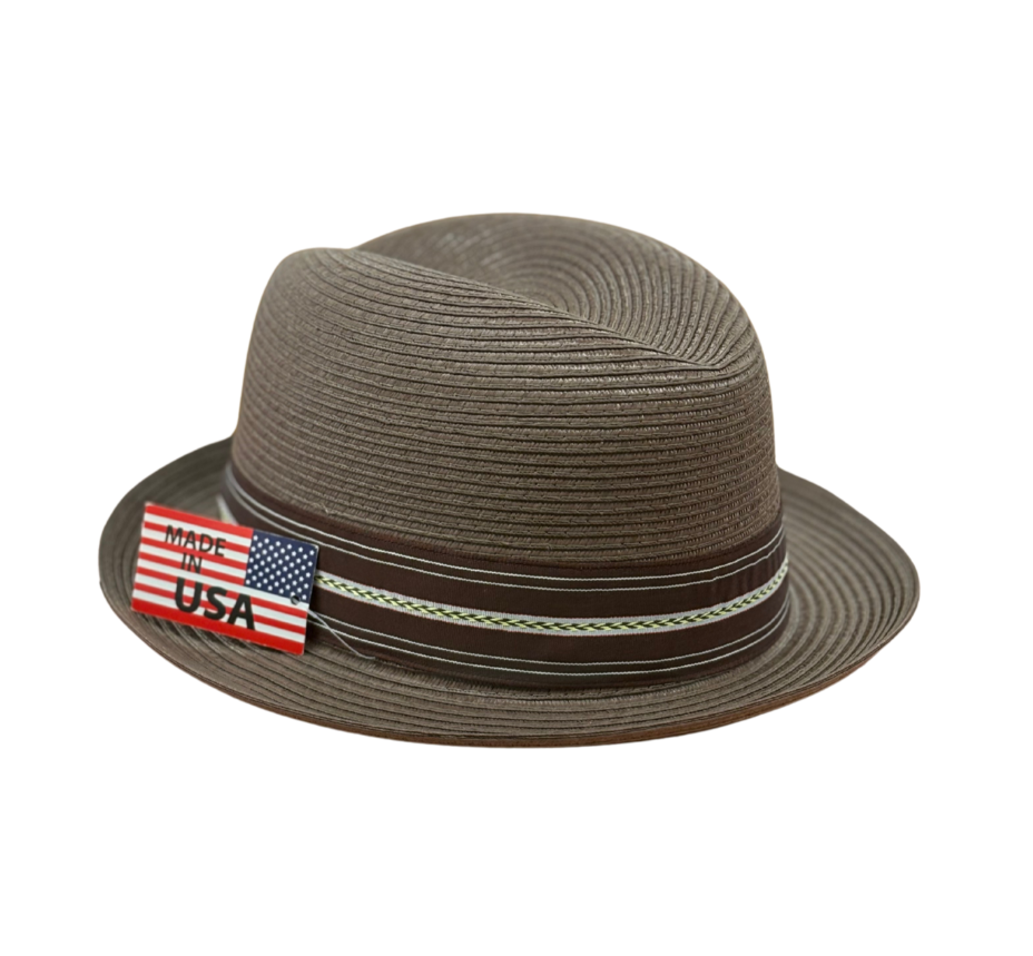 Brown Pinzano Milan Straw Hat