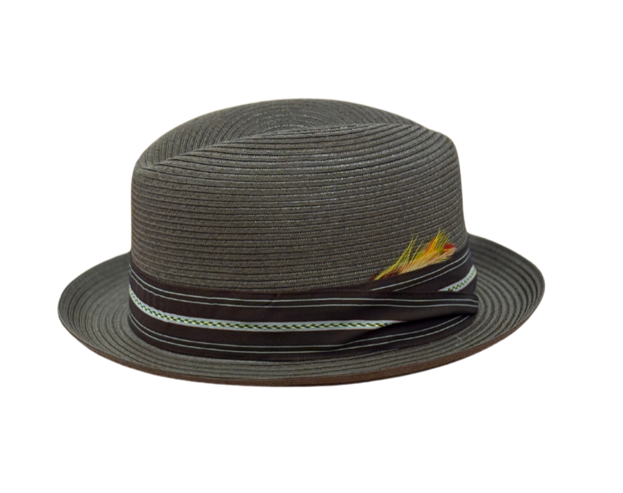 Brown Pinzano Milan Straw Hat