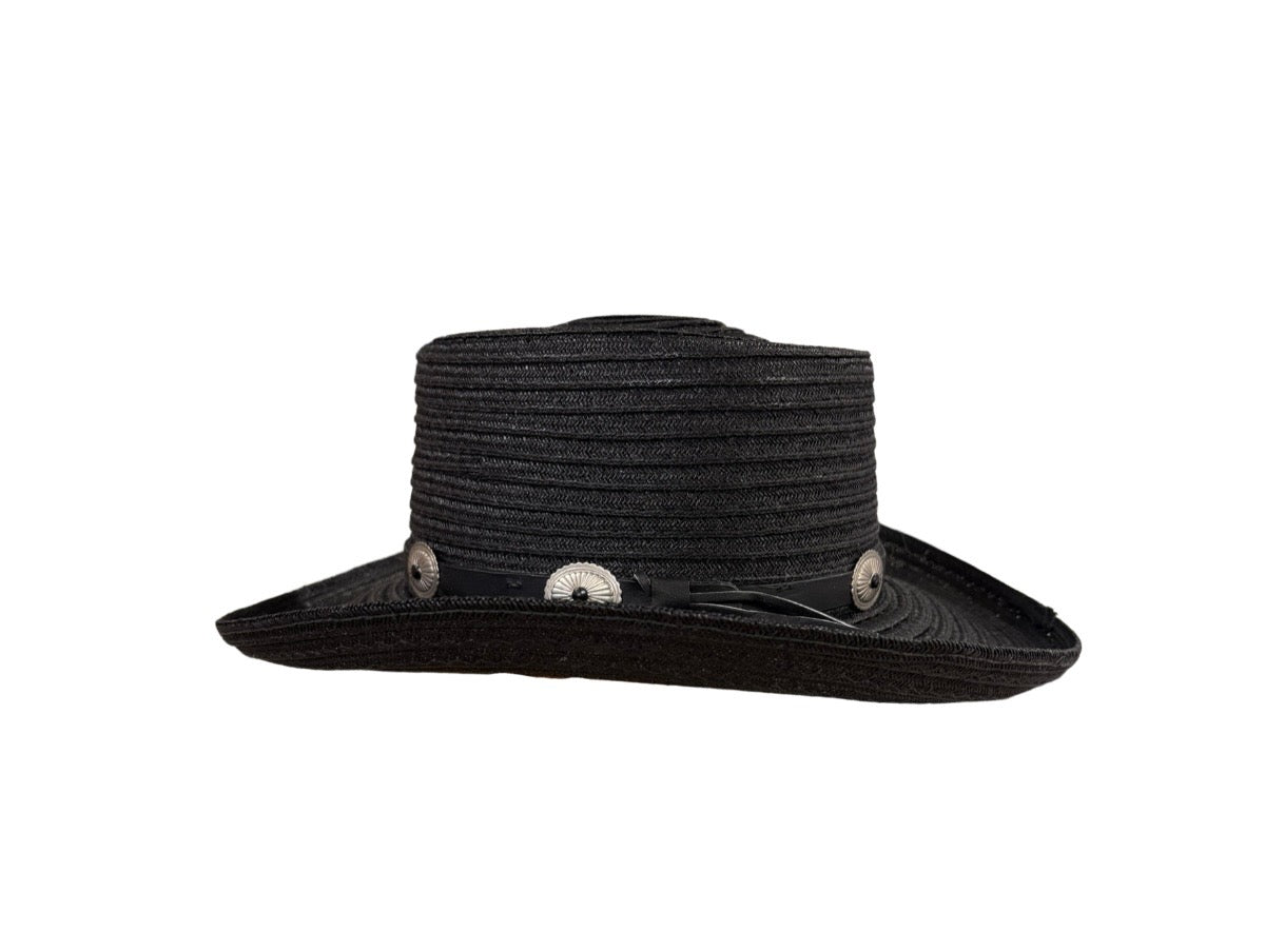 Black Dealer Style Straw Hat by Ozark