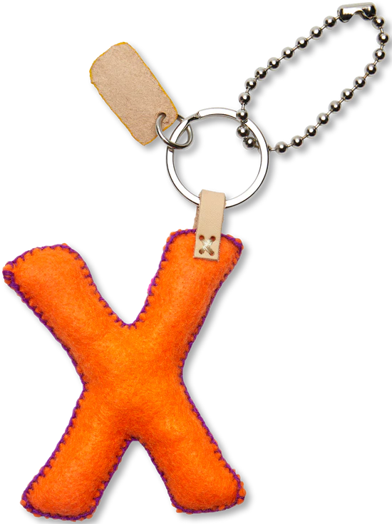 Consuela - Orange Felt Alphabet Charm - H