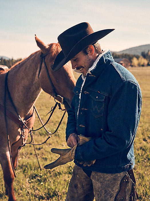 Wrangler Western Sherpa Lined Denim Jacket