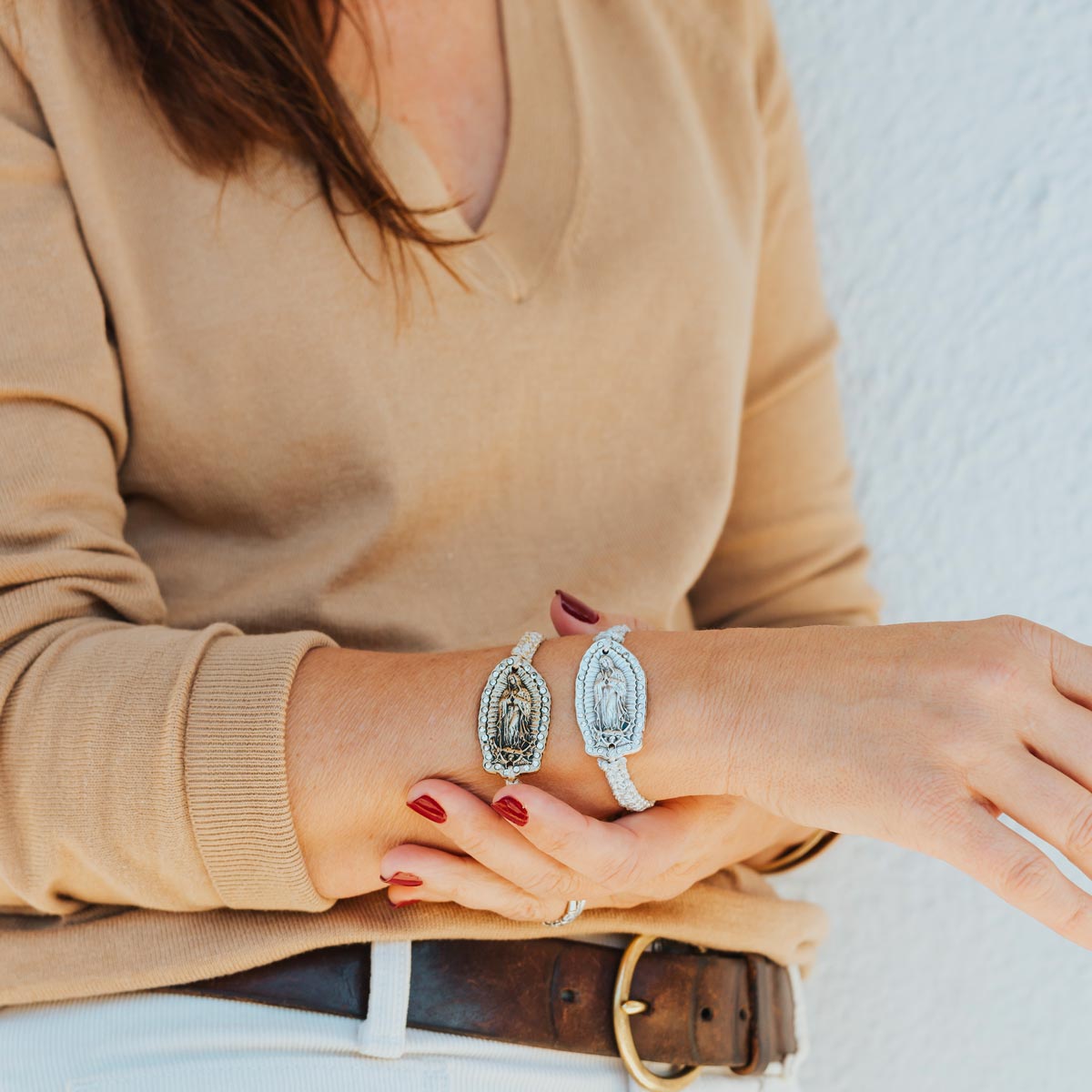 Motherly Love Metallic Silver Bracelet