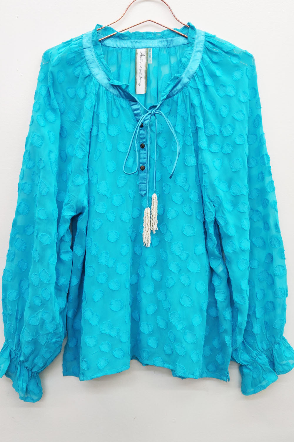 Vibrant Turquoise Maven Blouse by Arrata