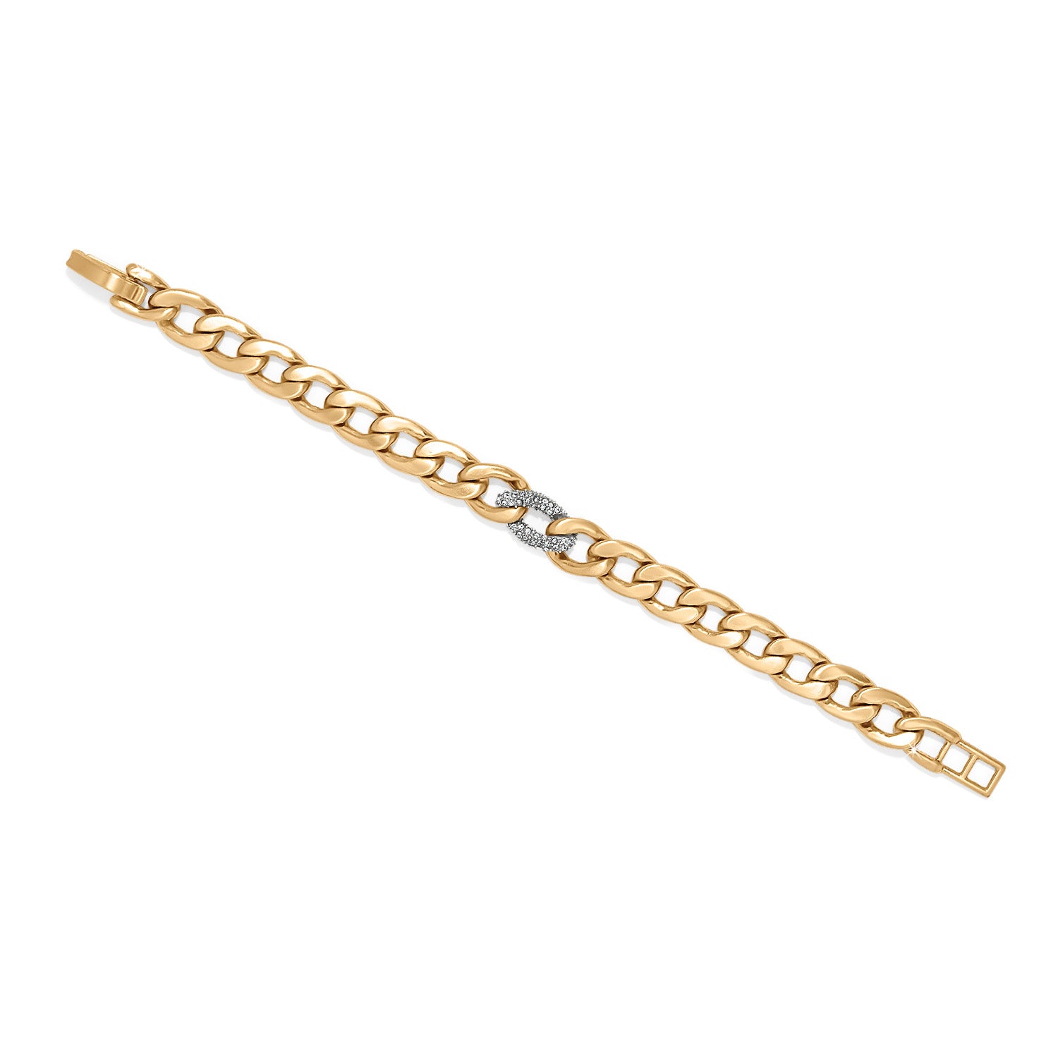 Cleo Pave Link Bracelet/Gold