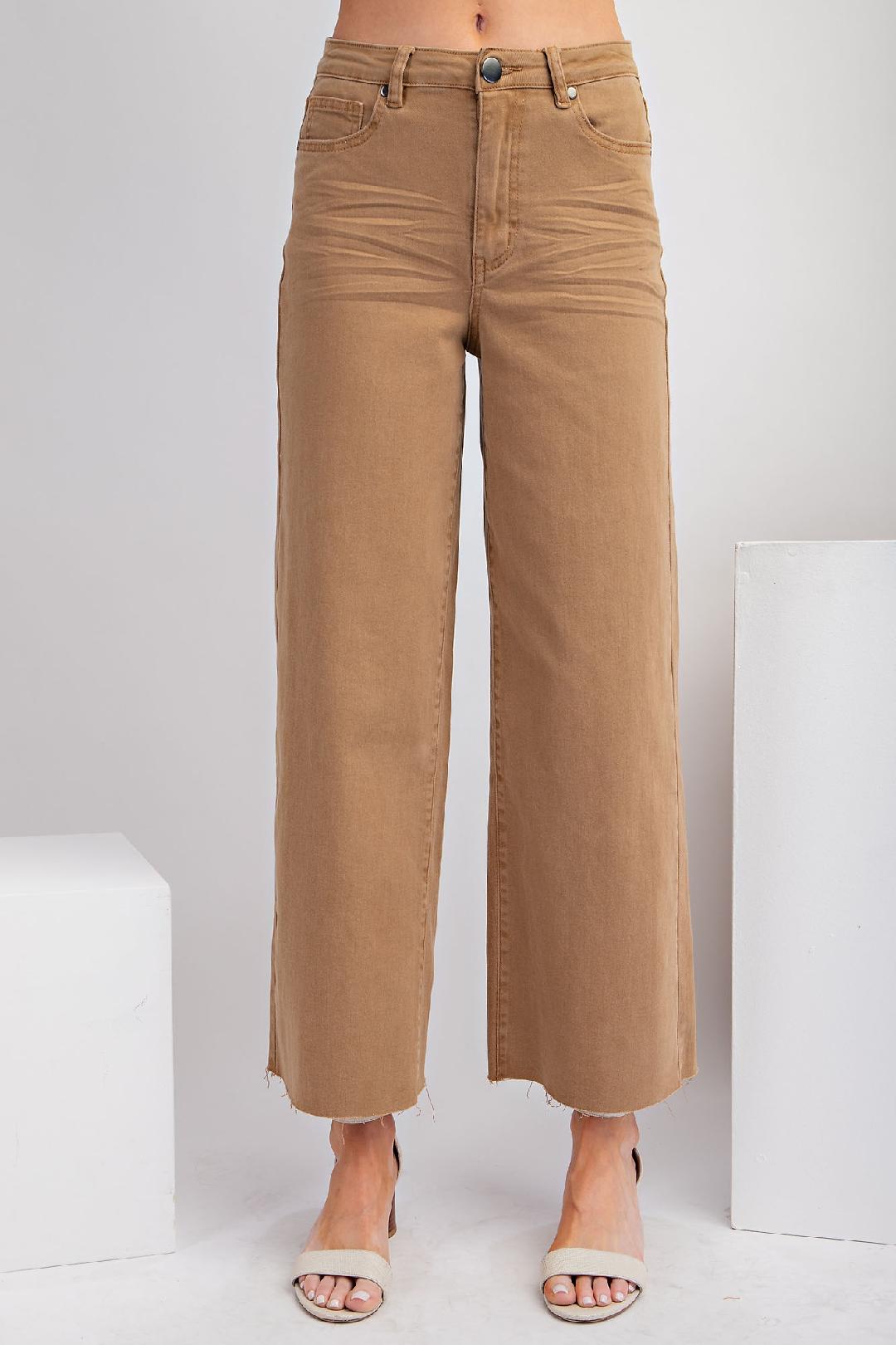 Pecan Pie Soft Stretch Twill High Waisted Pants