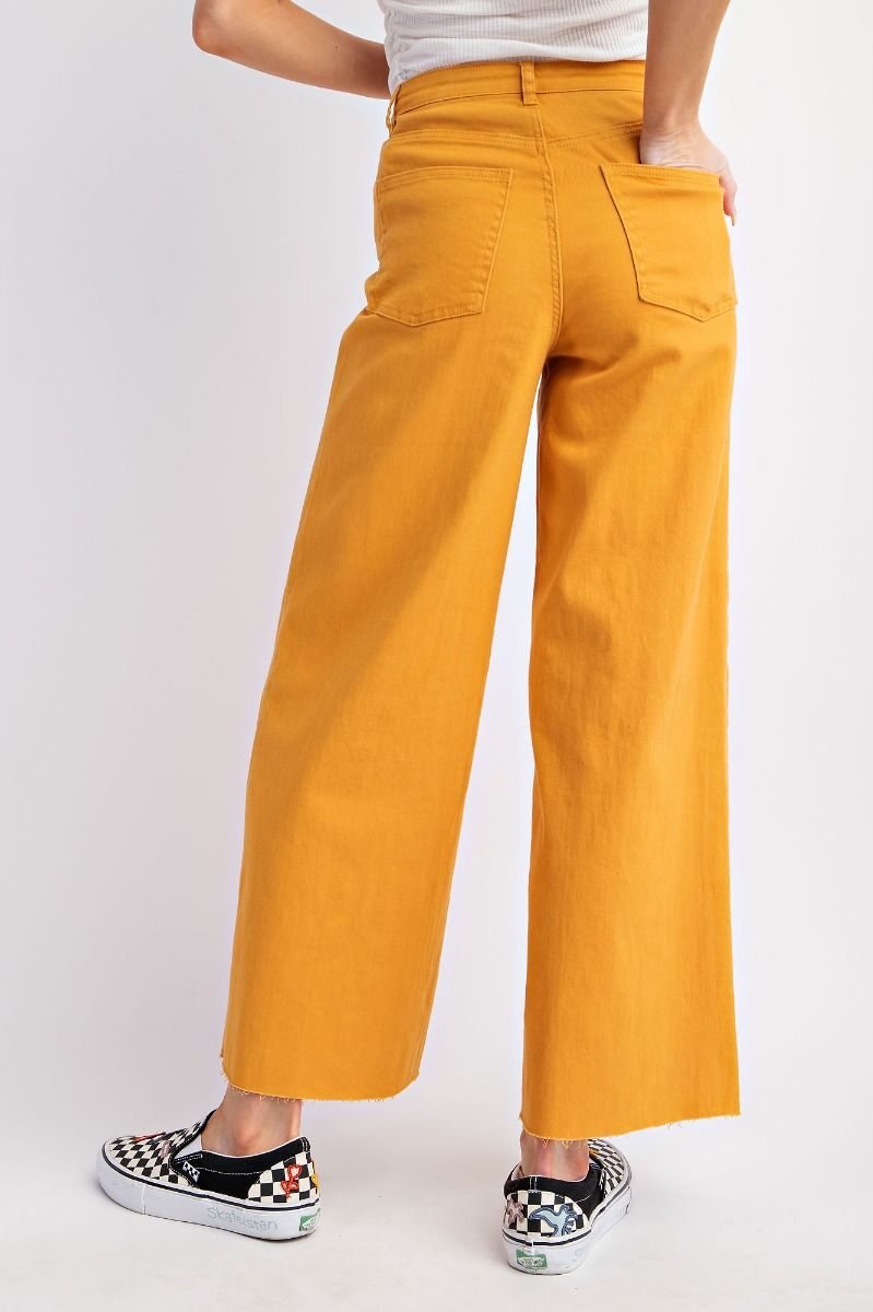 Mustard Soft Stretch Twill High Waisted Pants