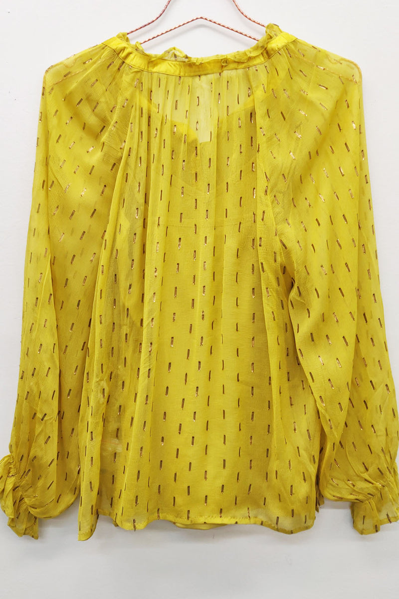 Vibrant Mustard Yellow Maven Blouse by Arrata