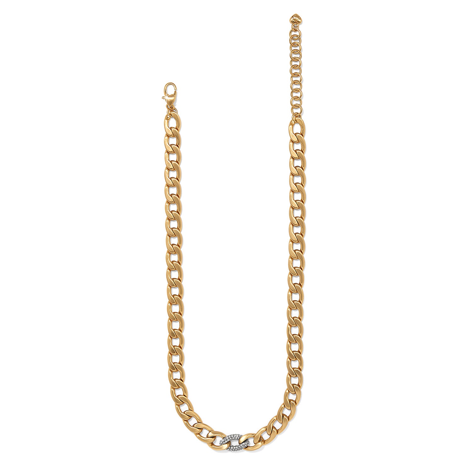 Cleo Pave Link Necklace/Gold