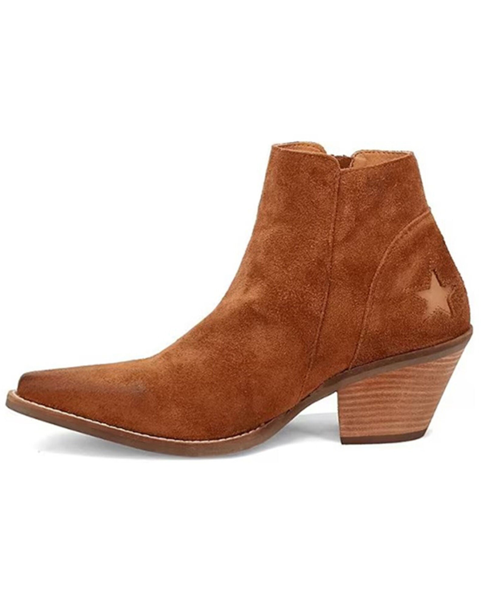 Dingo Women's  Camel Little Star Suede Western Booties