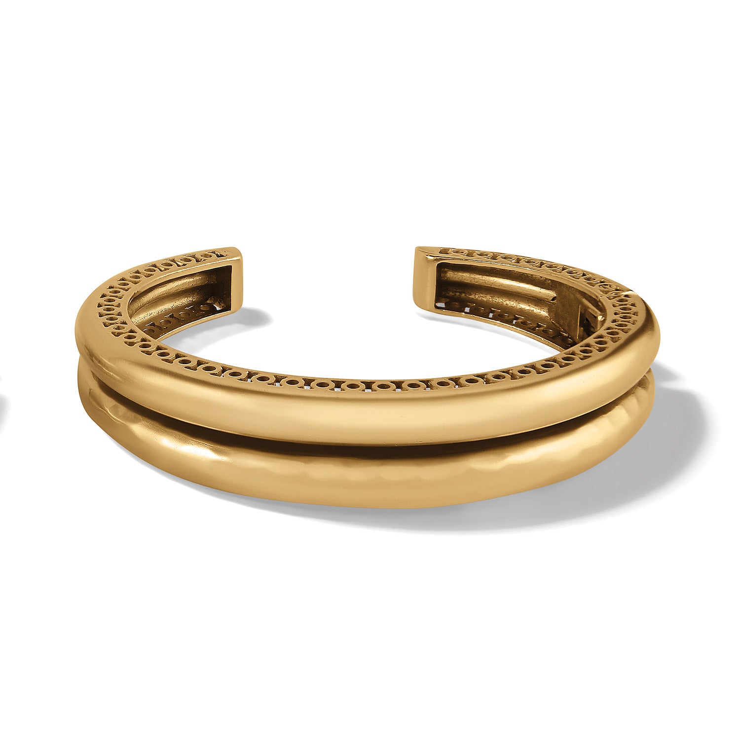 Inner Circle Double Hinged Bangle/Gold