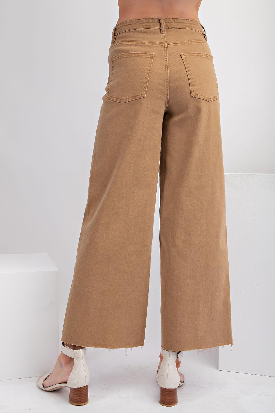 Pecan Pie Soft Stretch Twill High Waisted Pants