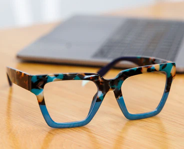 Take a Bow Teal Botanico/Teal - Peepers Reading Glasses