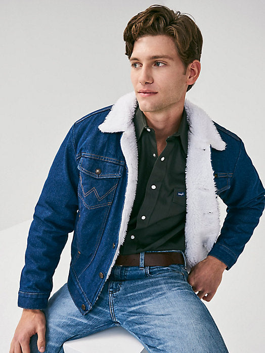 Wrangler Western Sherpa Lined Denim Jacket