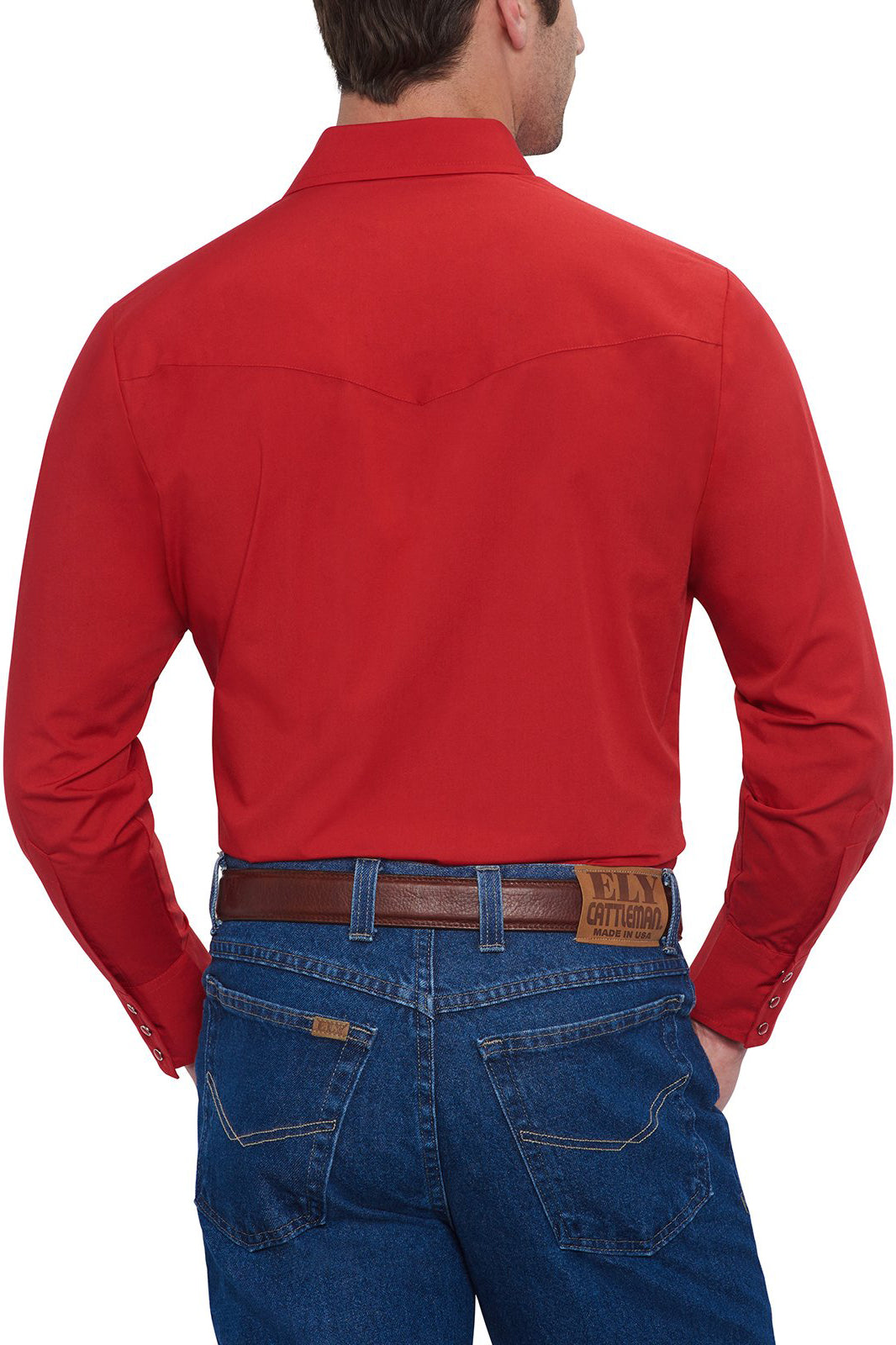 Ely & Walker Solid RED Western Shirt/Easy Care