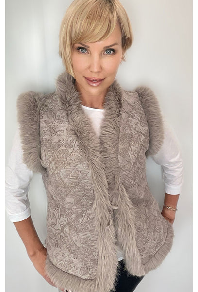 The Regal Fur-Trimmed Luxurious Vest