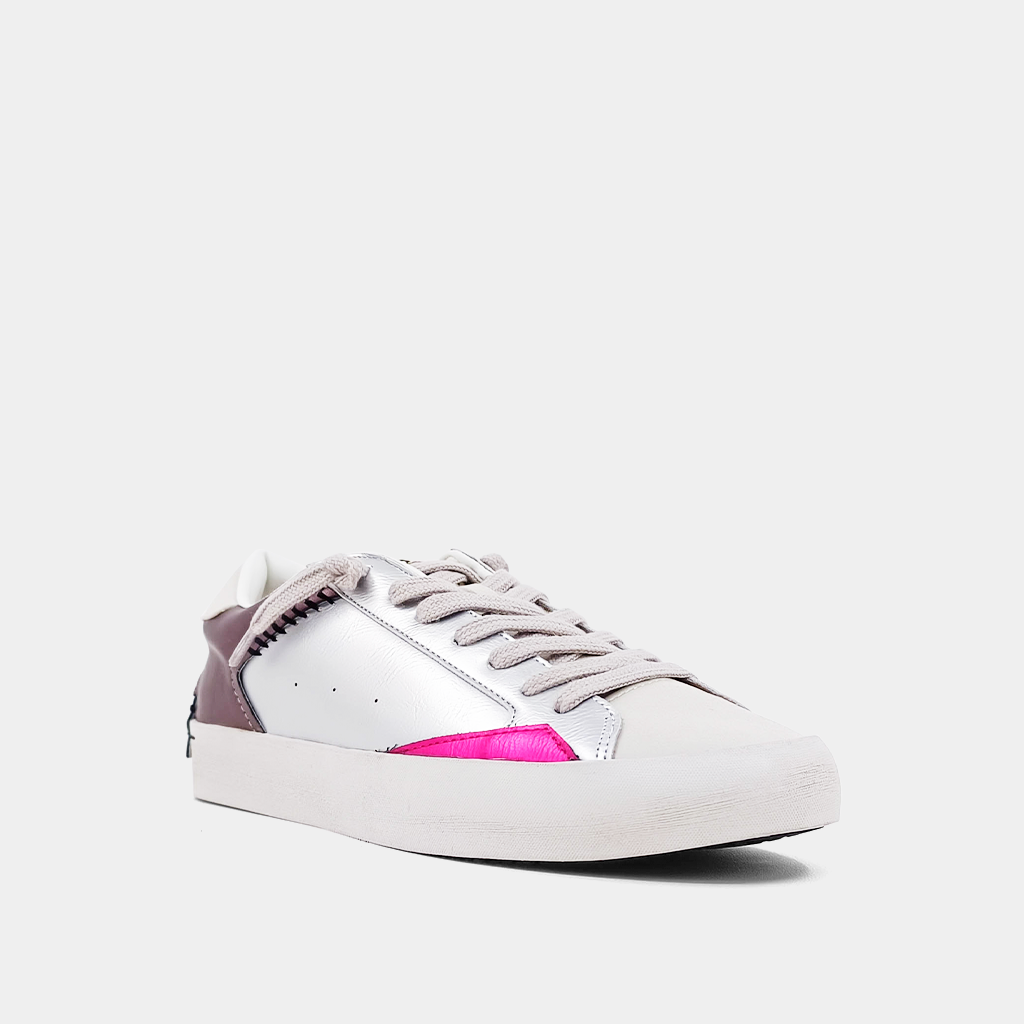 Silver Distressed Ruby Sneaker by ShuShop