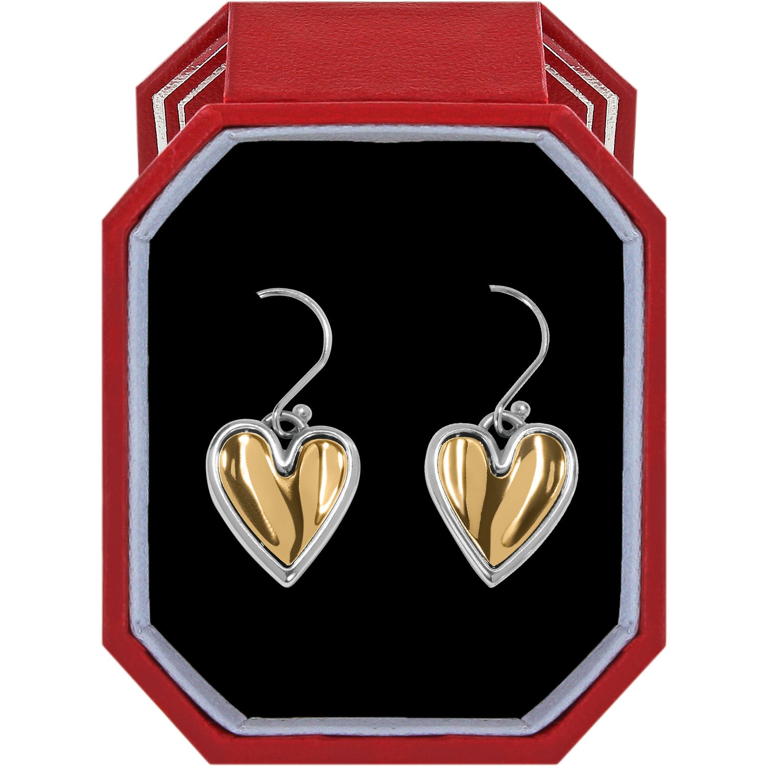 Cascade Heart Reversible French Wire Earrings Gift Box