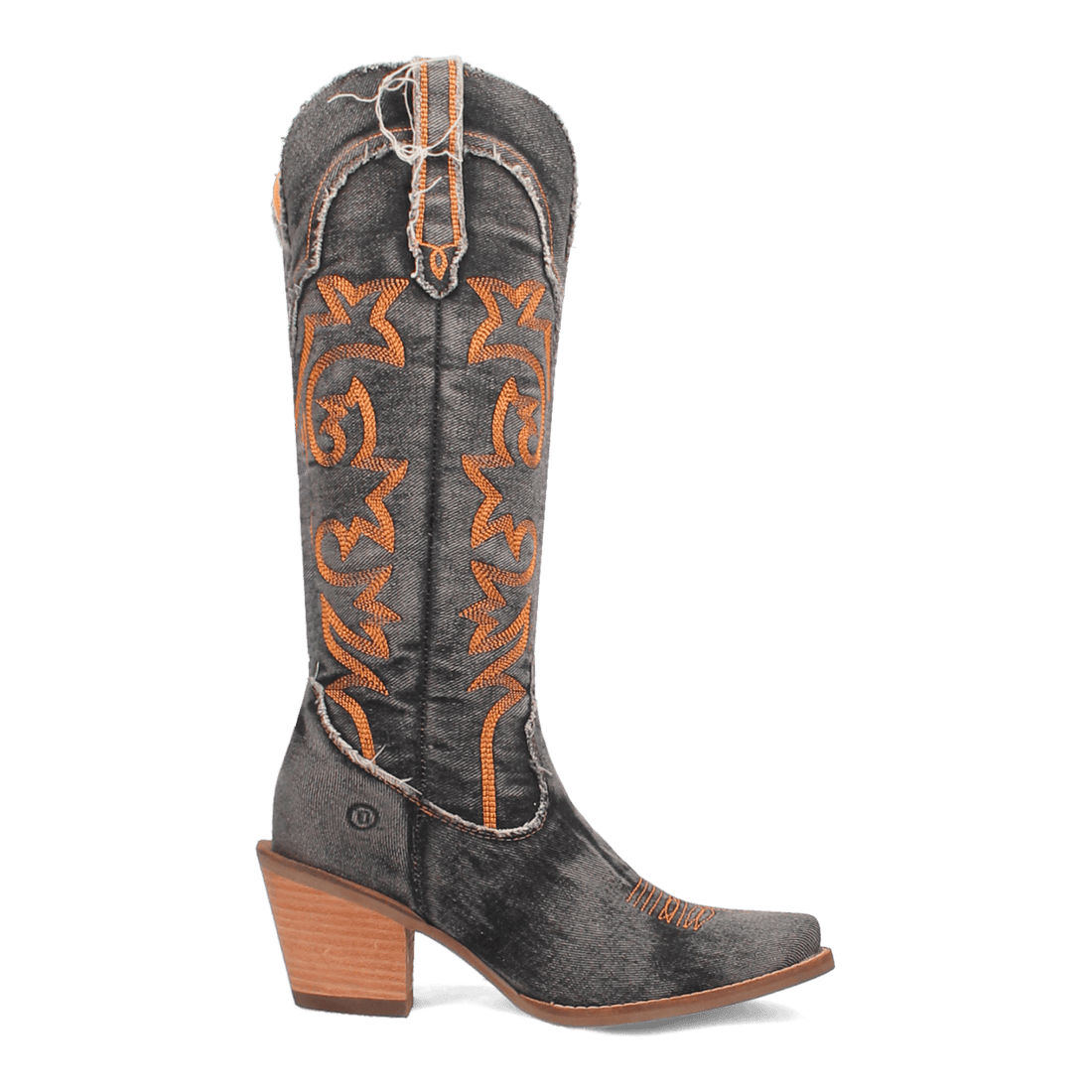 Texas Tornado Black Denim Boots by Dingo