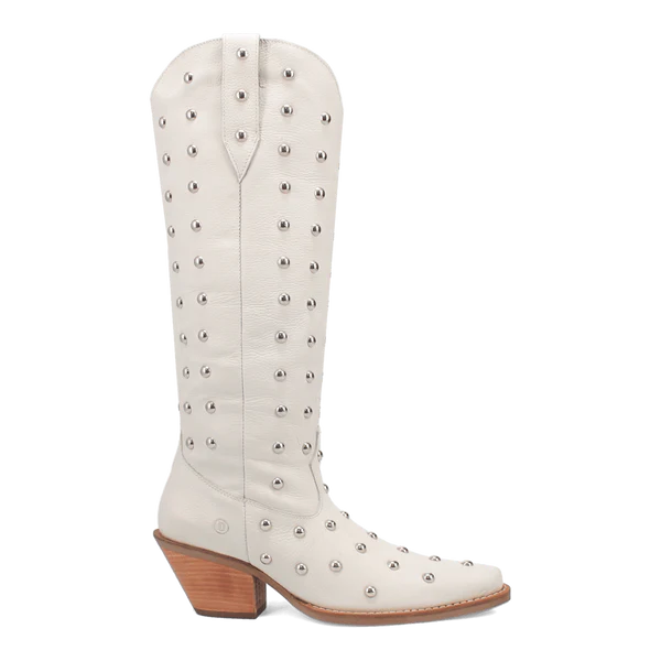 Broadway Bunny White Leather Boot by Dingo