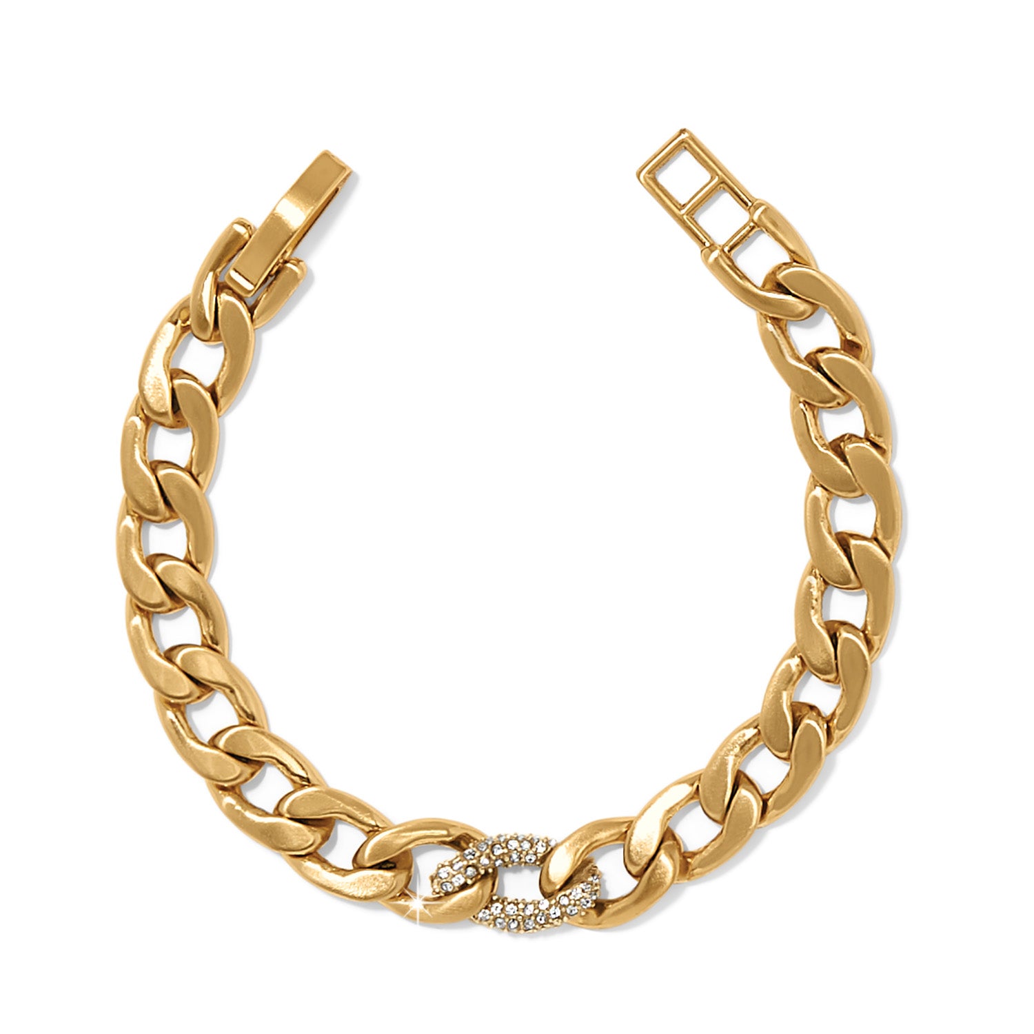 Cleo Pave Link Bracelet/Gold