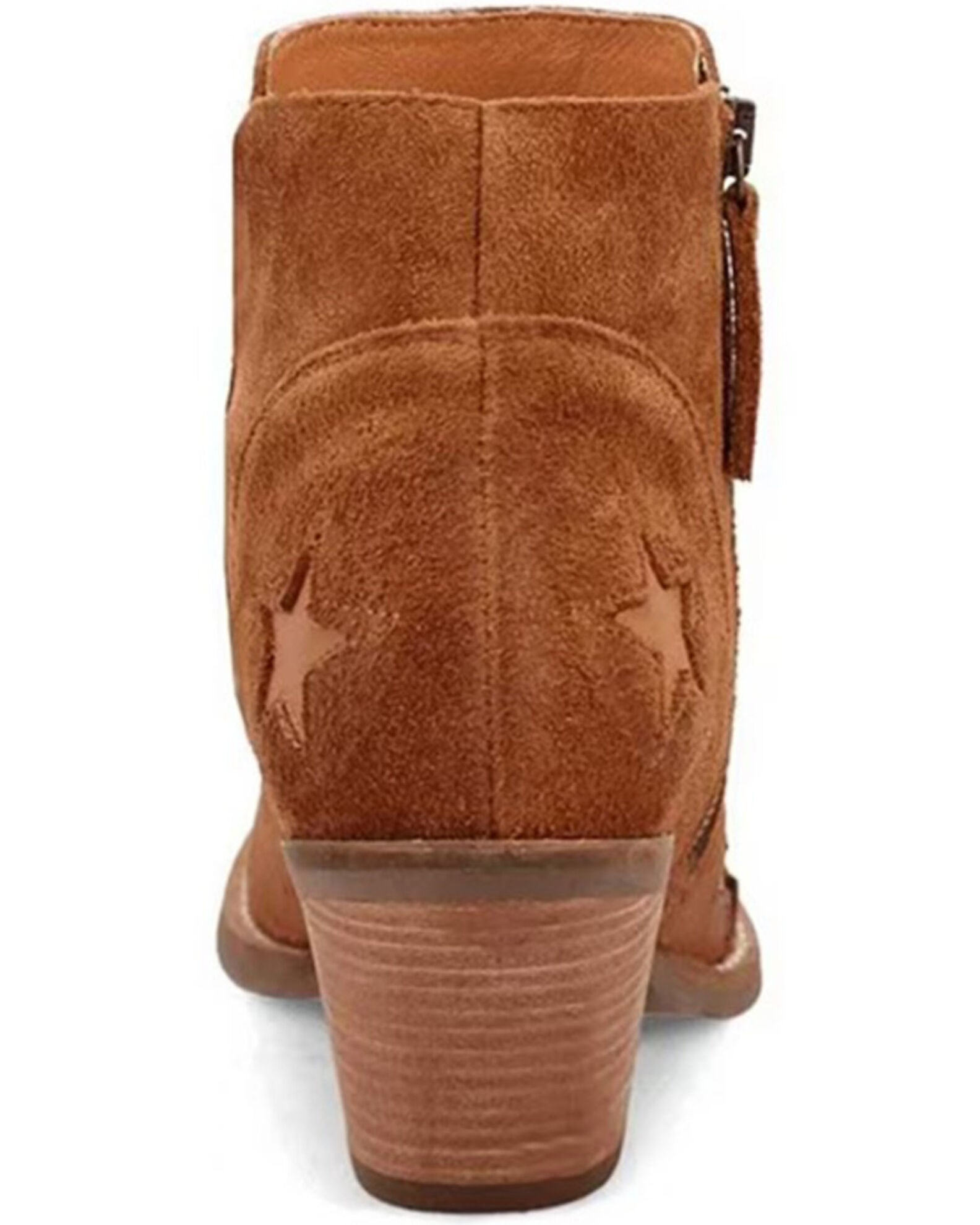 Dingo Women's  Camel Little Star Suede Western Booties