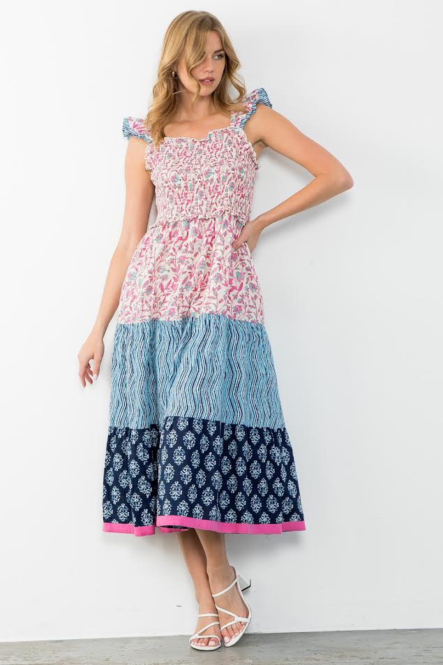 Summertime is Calling Sleeveless Tiered Dress