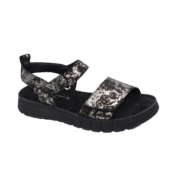 Juniper Black/Silver Sandal by Eric Michael