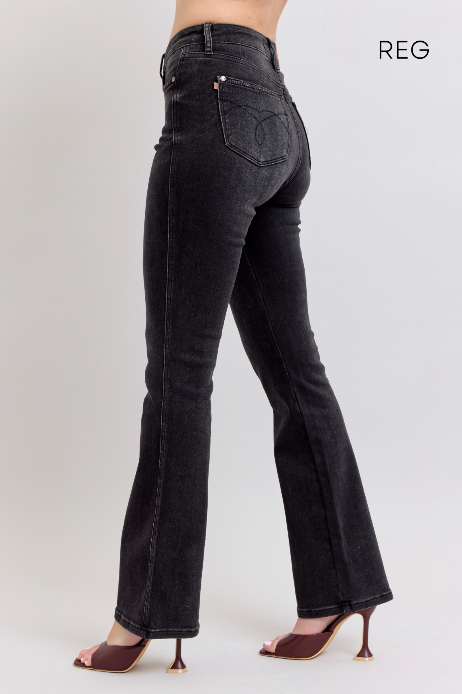 Judy Blue Black Tummy Control Bootcut Jeans/32 1/4" Inseam